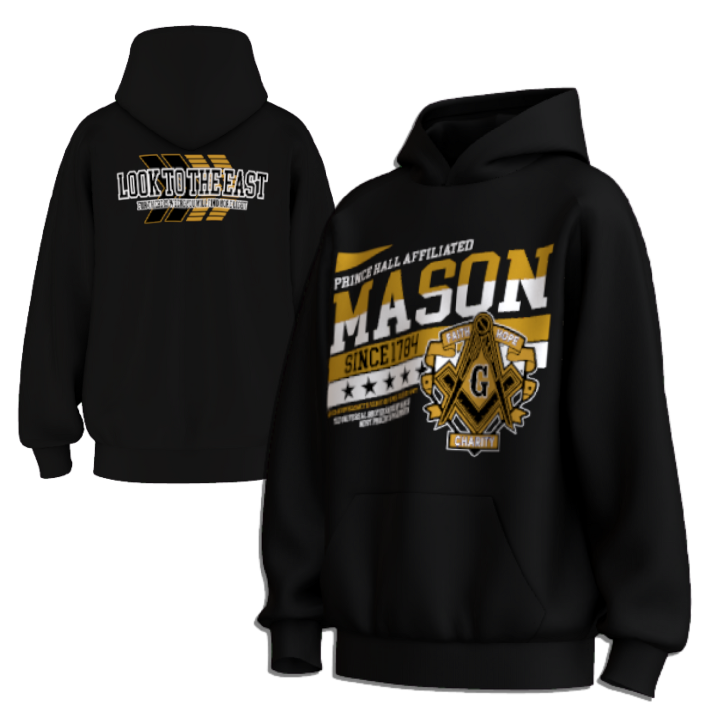 Masonic LOOK TO THE EAST Hoodie